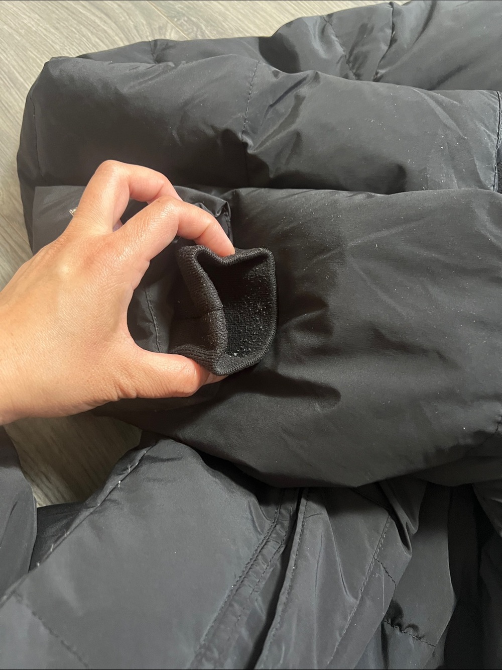 Zara Long Hooded Black Puffer Coat - Women - Picture 9 of 12